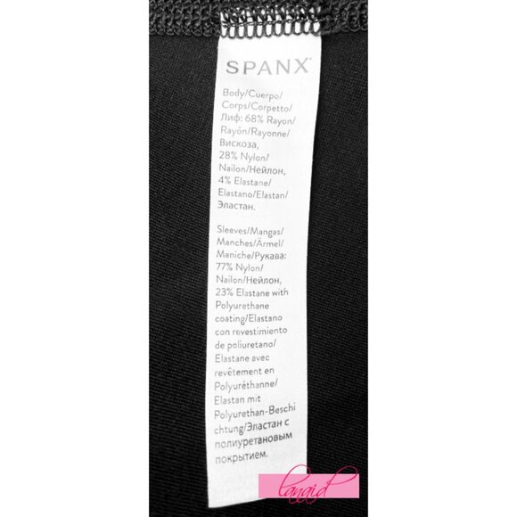 Spanx Faux Leather Drape Front Jacket Very Black Edgy Motorcycle Leather Coat S - Picture 15 of 16